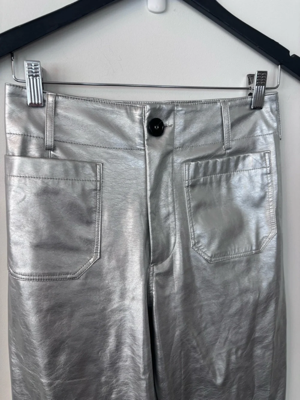 * CS Maeve the Colette Cropped Wide-Leg Faux Leather Pants | Sz 26 (M175K6) - Picture 5 of 9